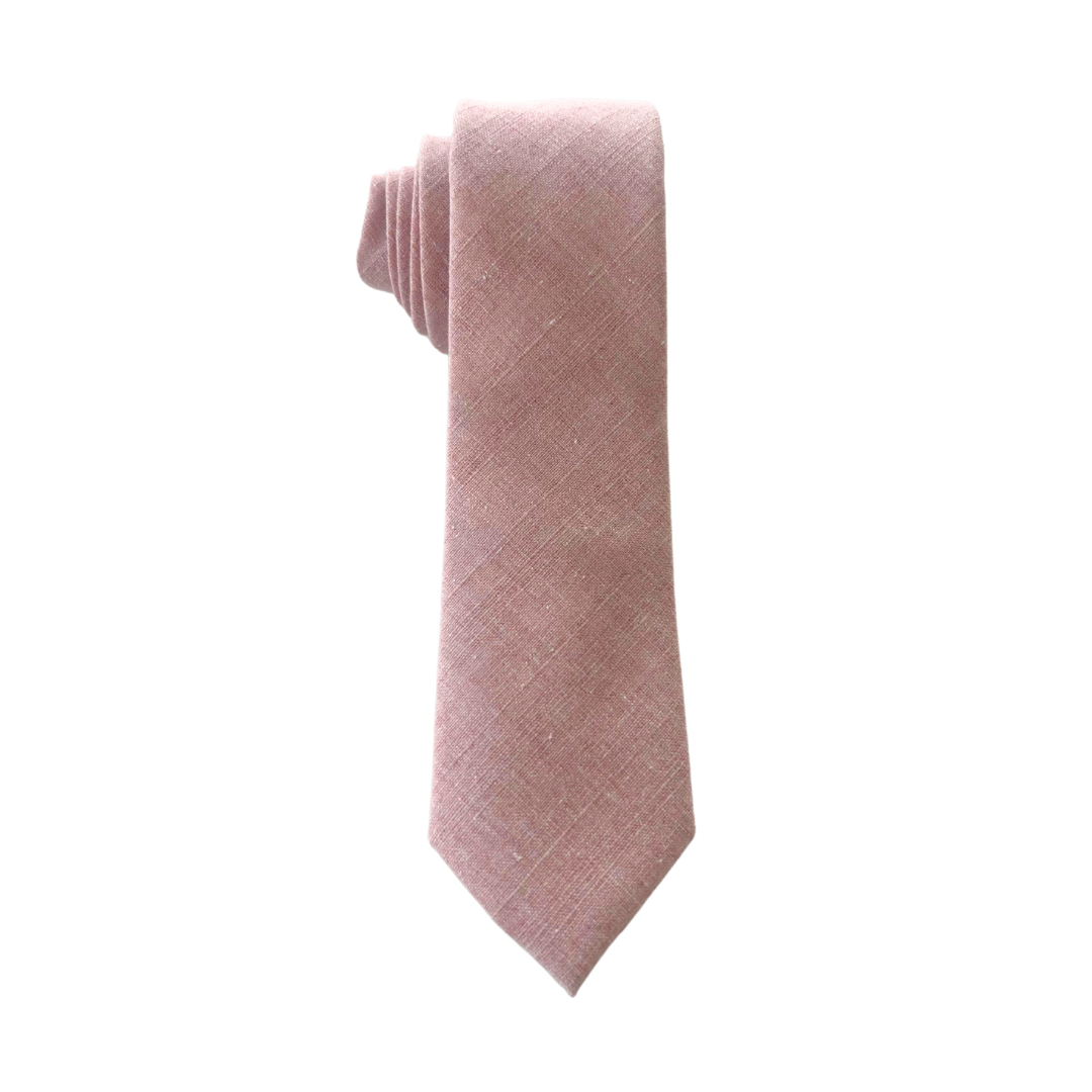 Rose Linen Mens Tie