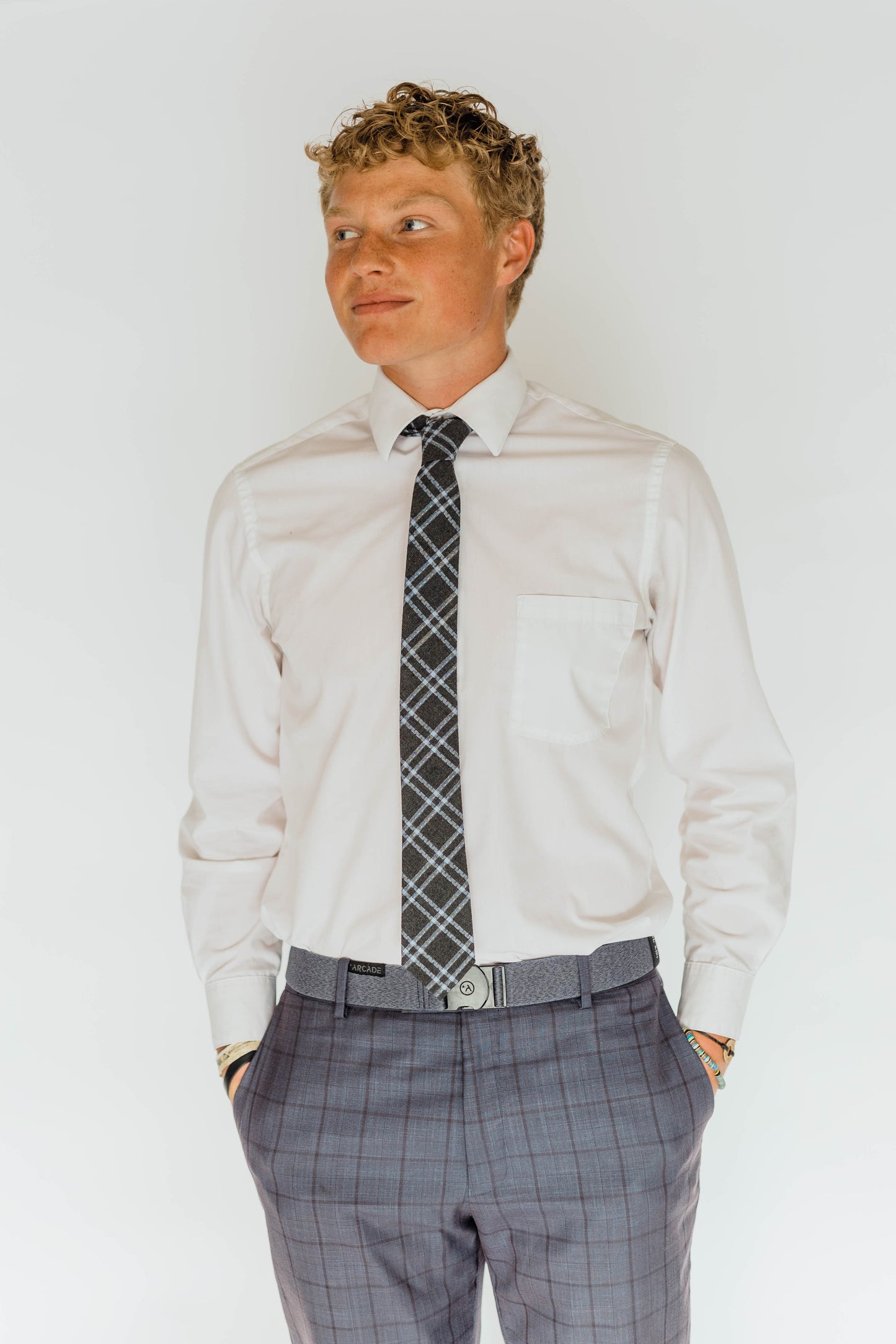 Weston Blue Plaid Mens Tie
