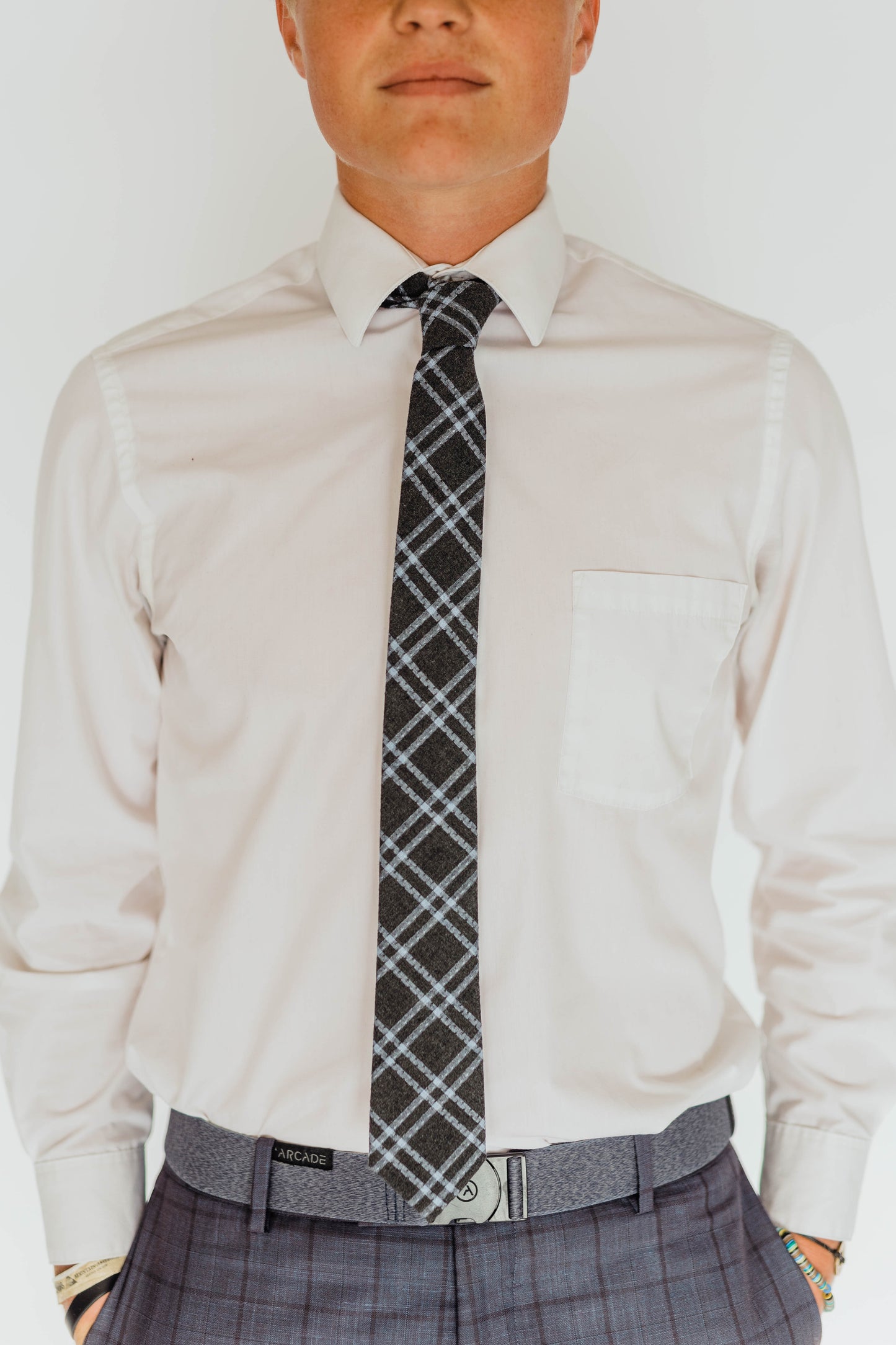 Weston Blue Plaid Mens Tie