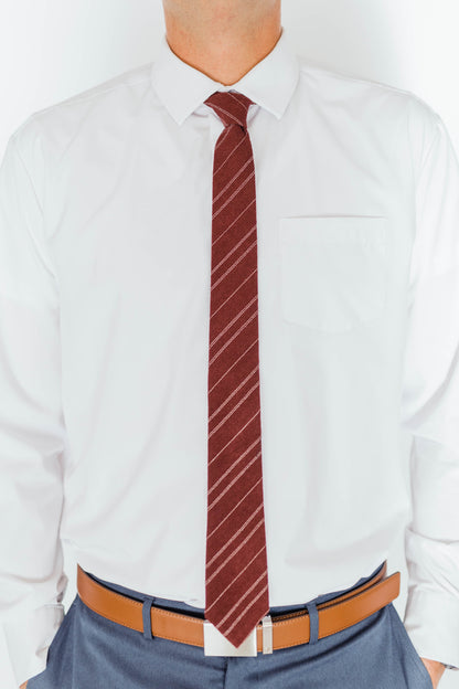 Maroon Stripe Tie