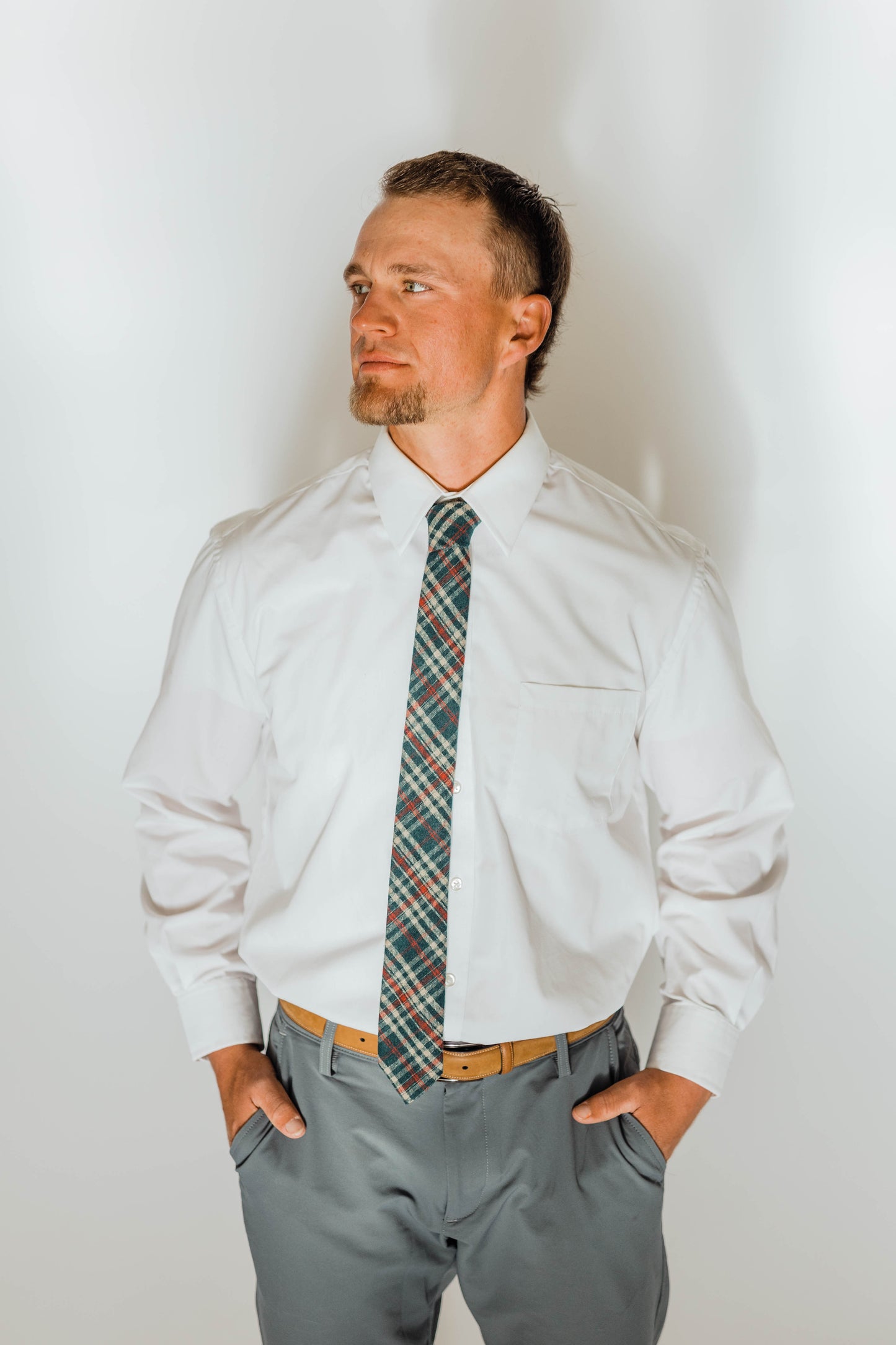 Mistletoe Plaid Tie