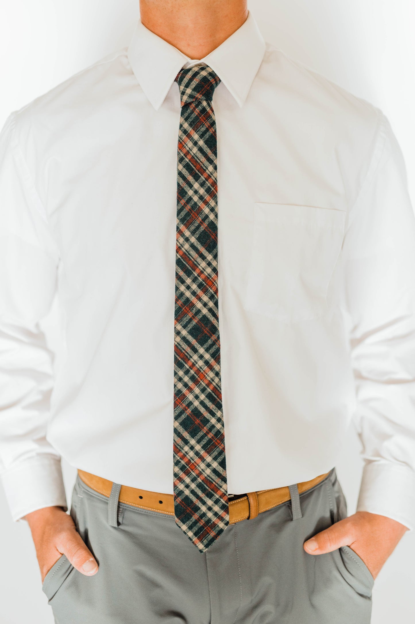 Mistletoe Plaid Tie