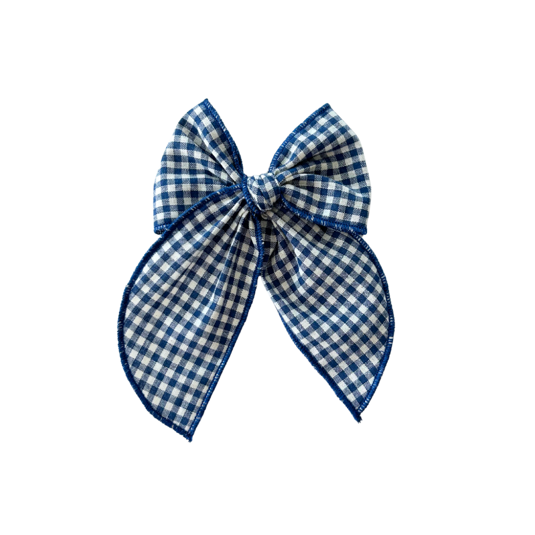 Miles Gingham Lovely Hair Bow Clip