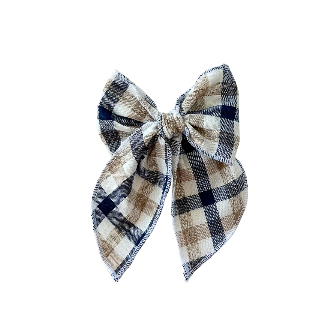 Riggs Plaid Lovely Hair Bow Clip