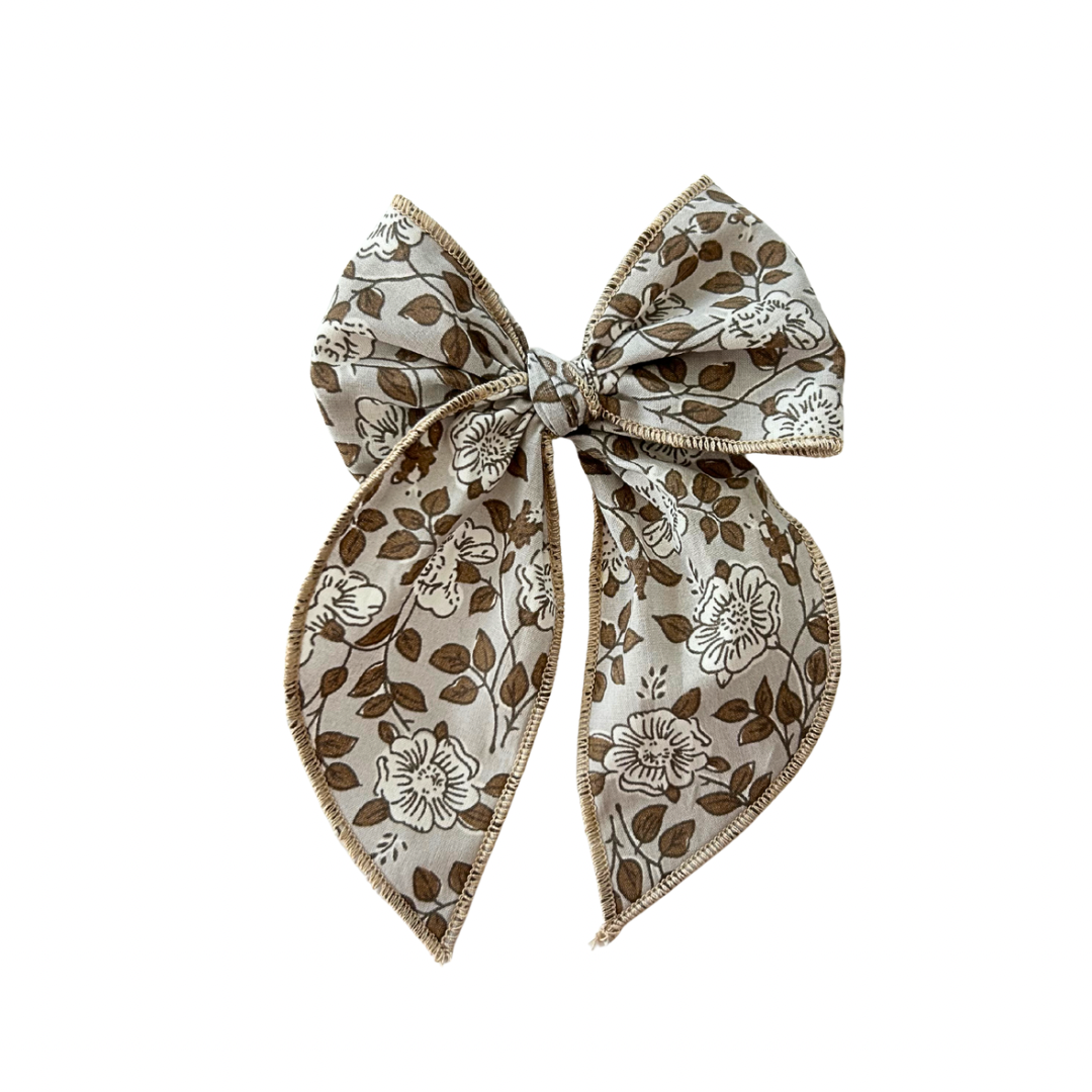 Wren Floral Lovely Hair Bow Clip