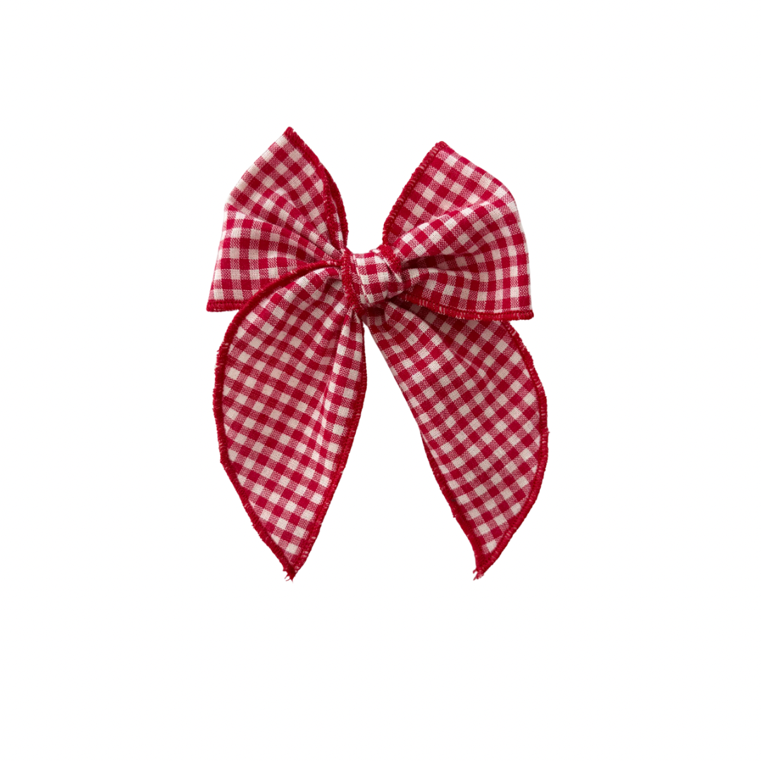 Ralphie Red Gingham Lovely Hair Bow Clip