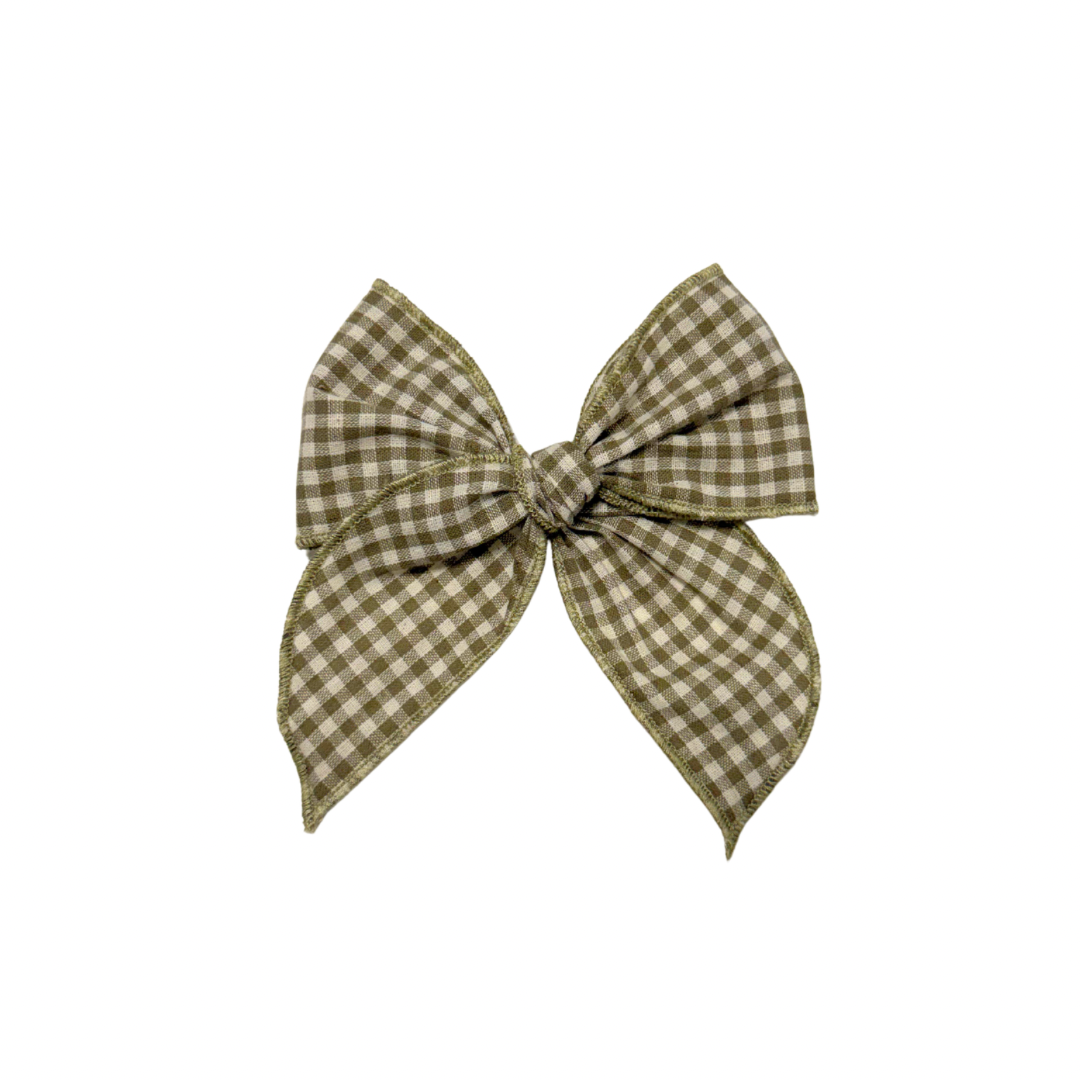Jack Green Gingham Lovely Hair Bow Clip