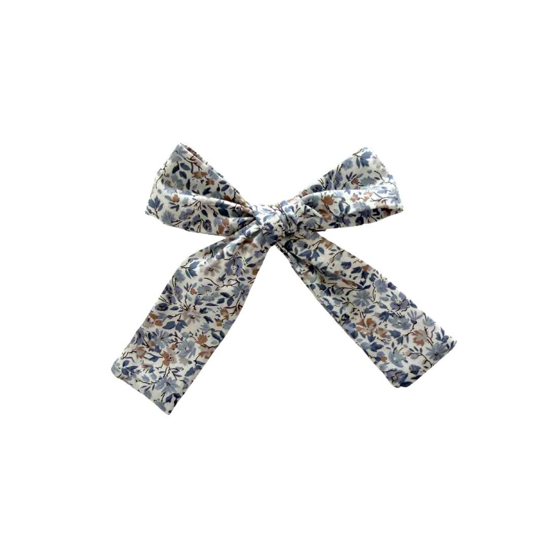 McCoy Floral Mini Long Tail Hair Bow Clip