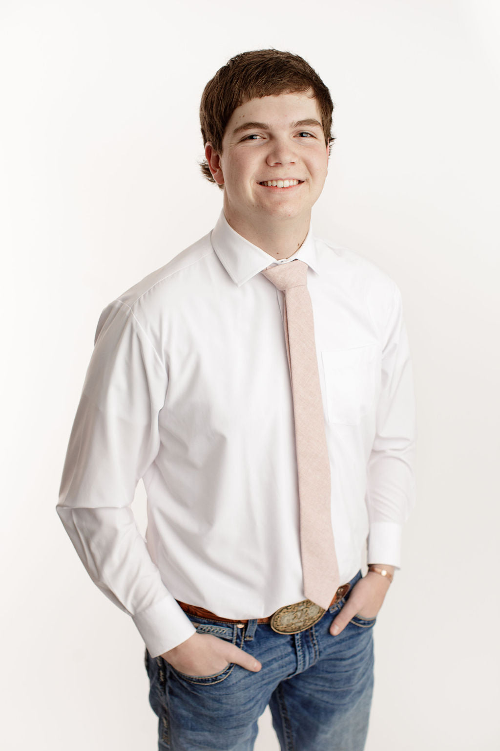 Rose Linen Mens Tie