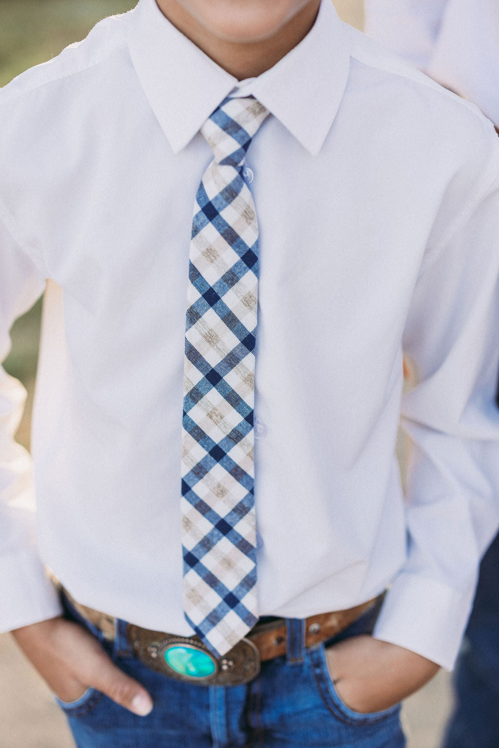 Riggs Plaid Boys Regular Tie