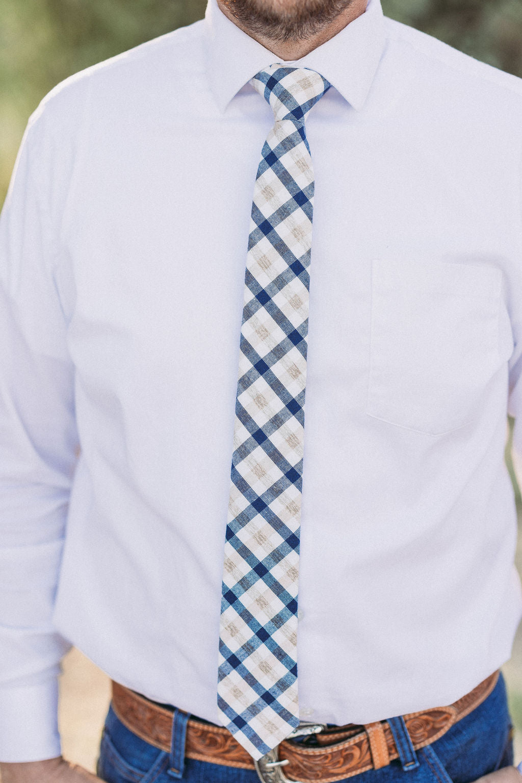 Riggs Plaid Mens Tie