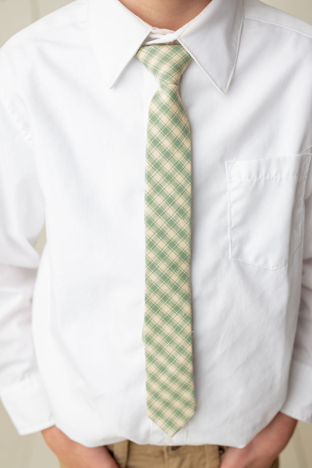 Finn Gingham Boys Pre-Tied Tie