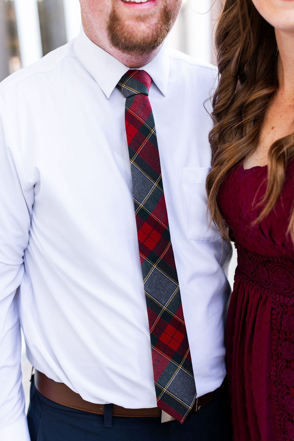 Kevin Plaid Mens Tie