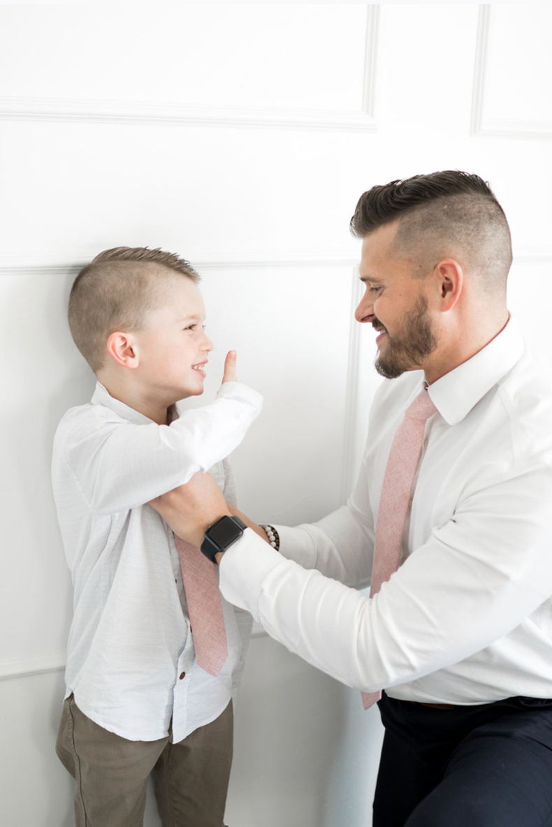 Rose Linen Boys Pre-Tied Tie
