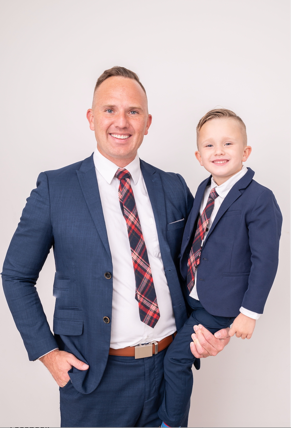 Polar Plaid Boys Pre-Tied Tie