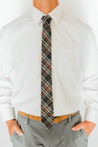 Mistletoe Plaid Tie