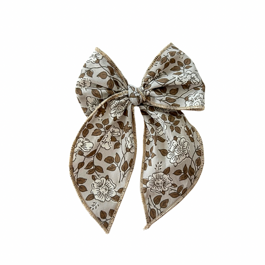 Wren Floral Lovely Hair Bow Clip