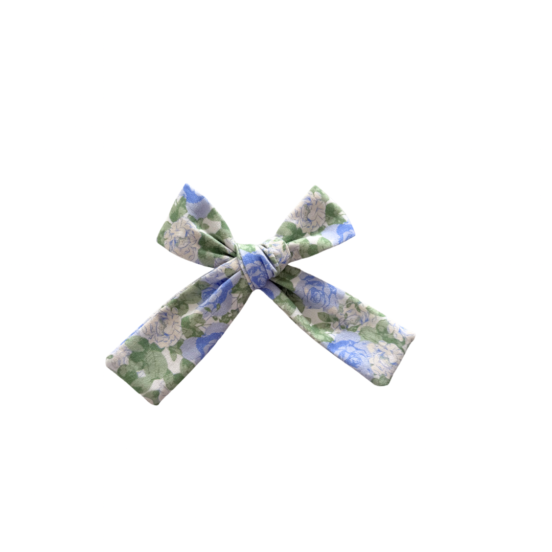 Flora Mini Long Tail Hair Bow Clip