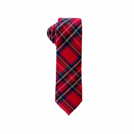 Classic Christmas Plaid Boys Regular Tie