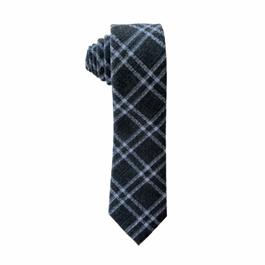 Weston Blue Plaid Boys Regular Tie