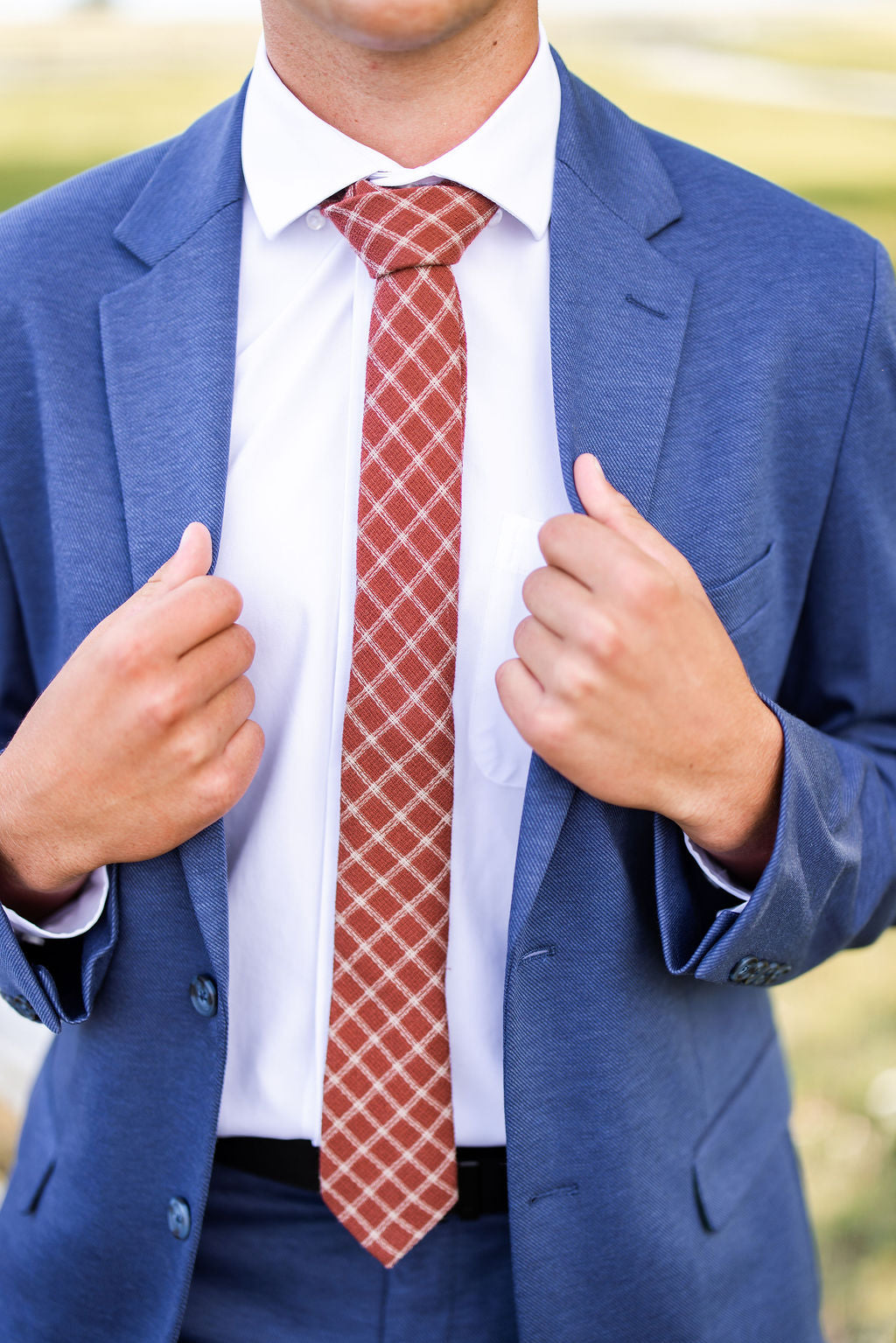 Waylon Plaid Mens Tie
