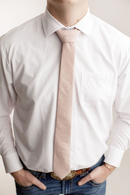Rose Linen Tie