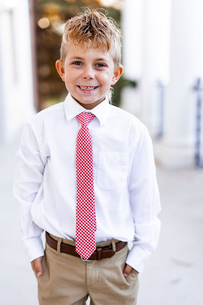 Ralphie Red Gingham Boys Pre-Tied Tie