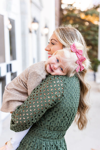 Ralphie Red Gingham Petite Hair Bow