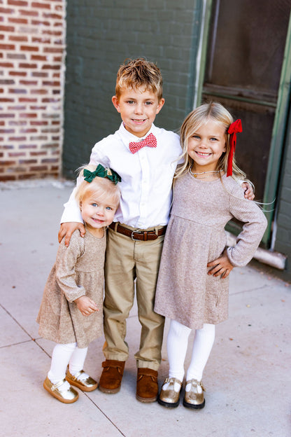 Nicholas Red Long Tail Hair Bow Clip