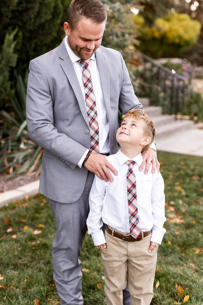 Dasher Plaid Boys Pre-Tied Tie