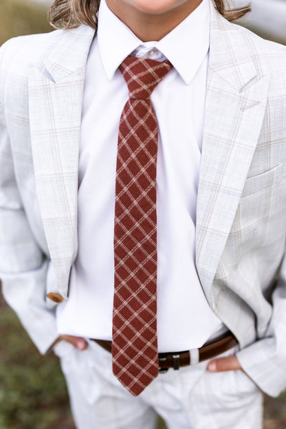 Waylon Plaid Boys Pre-Tied Tie