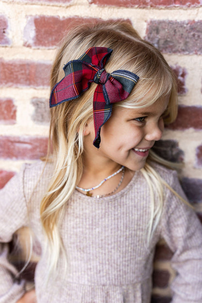 Kevin Plaid Lovely Hair Bow Clip