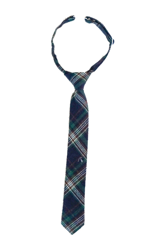 Cozy Plaid Boys Pre-Tied Tie