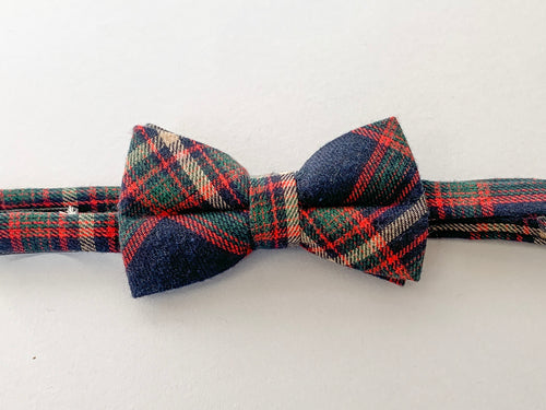 Christmas Plaid Bow Tie