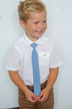 Load image into Gallery viewer, Jackson Blue Linen Boys Tie