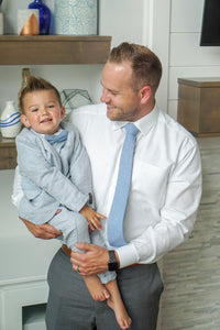 Jackson Blue Linen Boys Tie