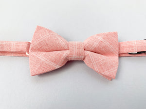 Bubblegum Grid Bow Tie