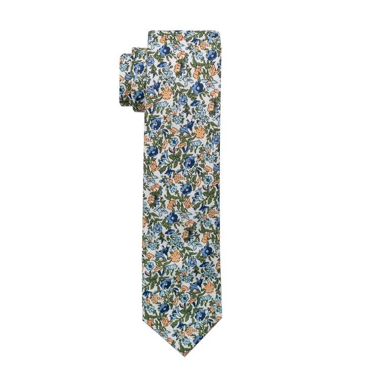 Peachy Floral Tie