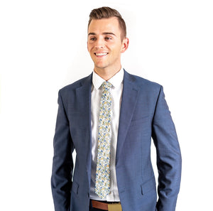 Peachy Floral Tie